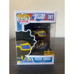 VAULTED EXCLUSIVE Static Shock Funko Pop #387 Justice League DC Comics Heroes